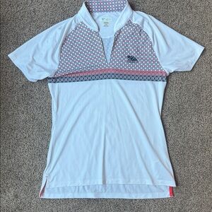 White and Gray Women's Top
